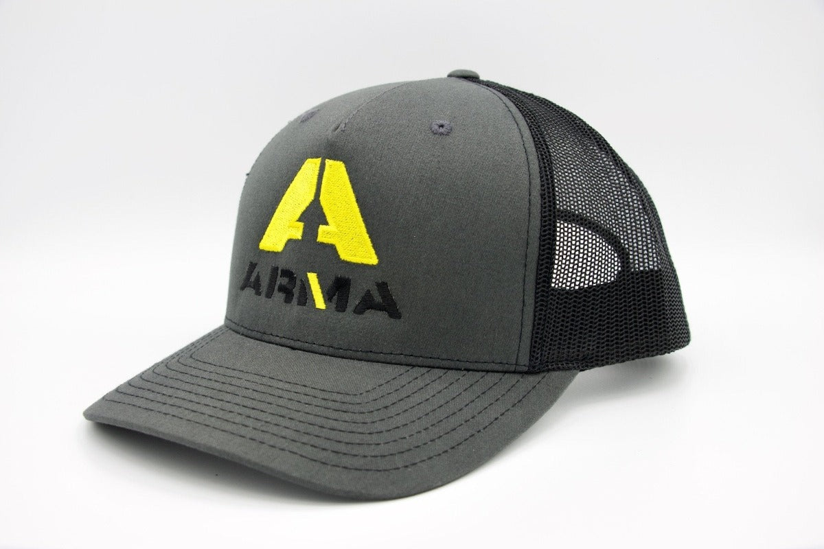 ARMA Stacked Hat (Charcoal Grey/Black) - Arma Sport